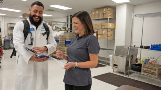 Ecolab representative with a customer
